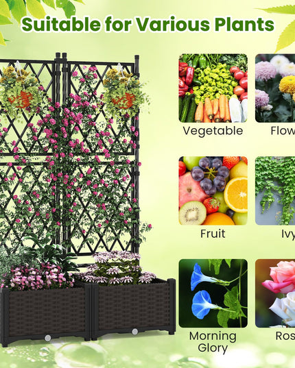 Jardinière surélevée Giantex avec treillis