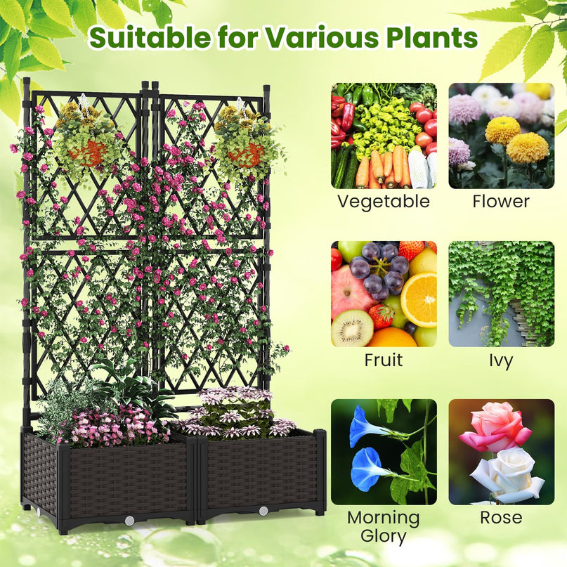Jardinière surélevée Giantex avec treillis
