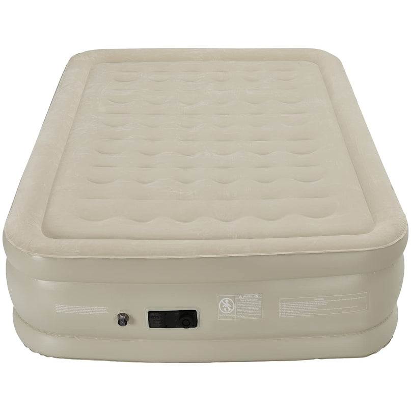 Giantex Air Bed with Built-in Pump, High Elevated Raised Mattress with Wavy Pull Strap