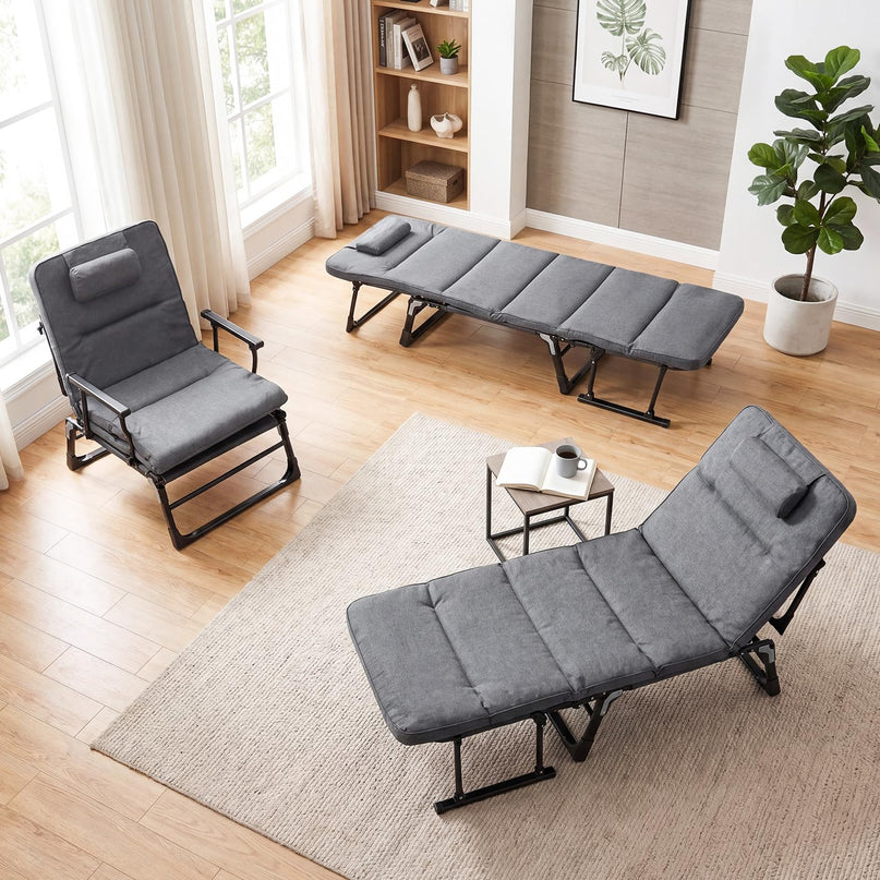 Chaise longue pliante Giantex pour patio avec dossier réglable sur 6 niveaux