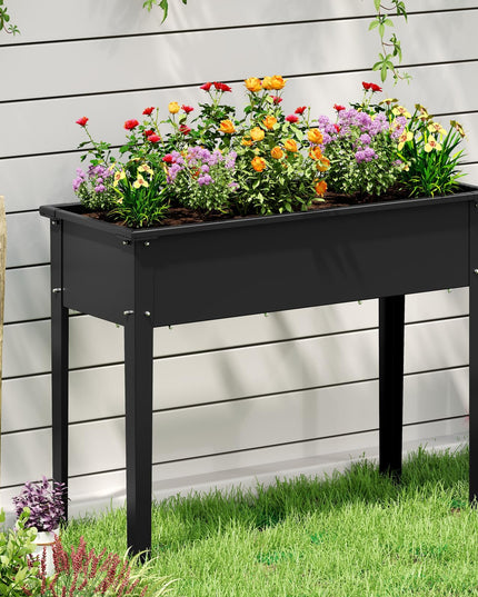 Giantex Metal Raised Garden Bed with Legs(40”x16”x32”)