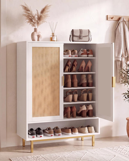 GIANTEX 6-Tier Shoe Cabinet 43" Tall Shoe Rack Cabinet with Doors