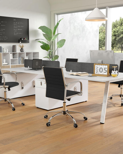 Ribbed Office Chair, Ergonomic High Back Executive Conference Chair