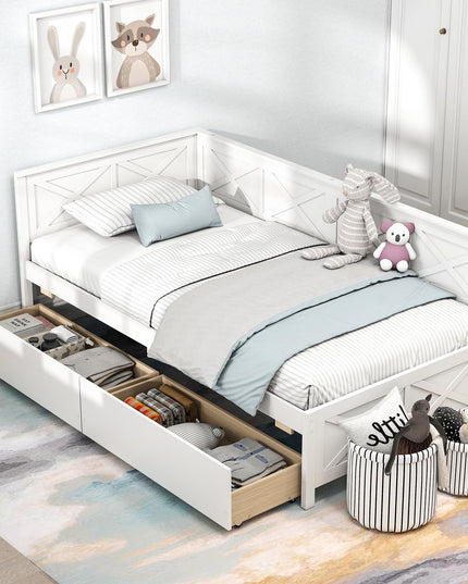 Giantex Twin Daybed with 2 Storage Drawers