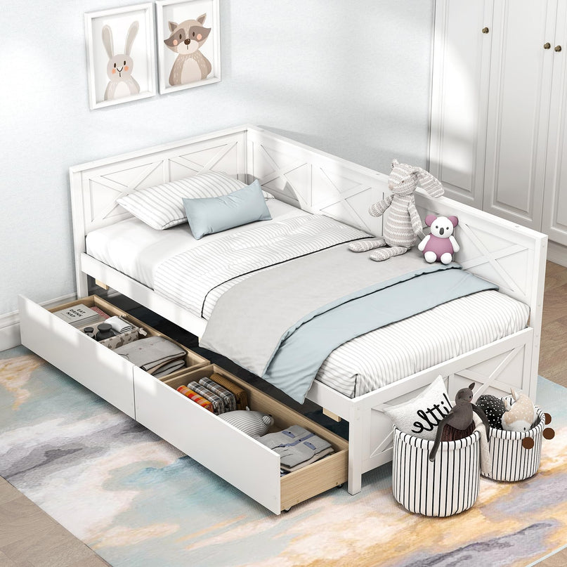 Giantex Twin Daybed with 2 Storage Drawers