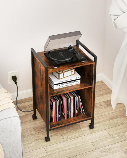 Giantex Record Player Stand with Charging Station