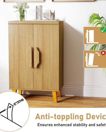 Giantex Sideboard Buffet Cabinet with Double Doors & Removable Shelves