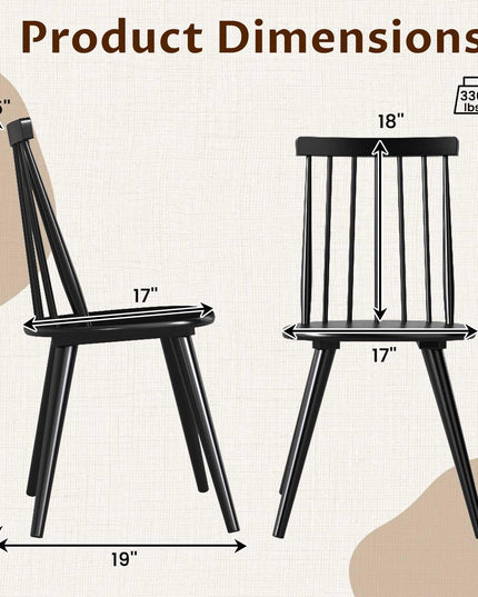 Giantex Windsor Dining Chairs Set of 2/4 for Dining Room Restaurant