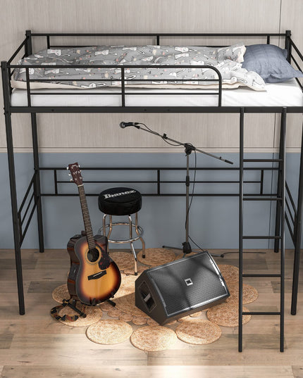 Metal Loft Bed Twin Size - Giantex
