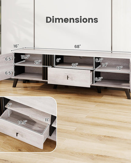 Giantex Modern TV Stand for 65-80 Inch TV