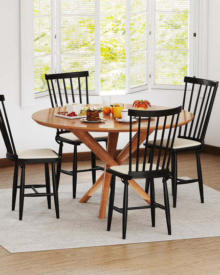 Giantex Windsor Dining Chairs Set of 2/4 w/Spindle Back & Removable Seat Cushion