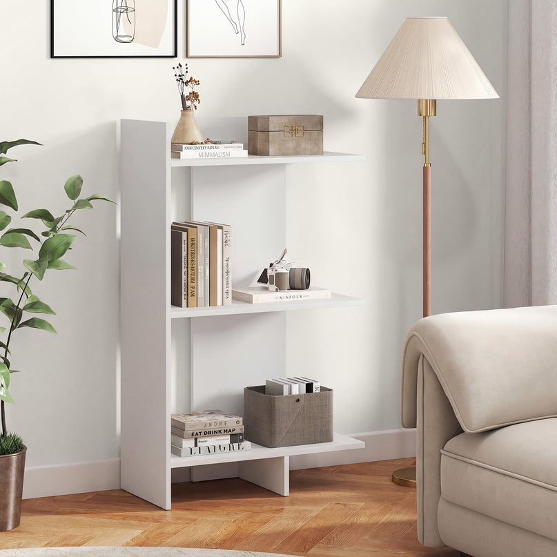 Étagère de rangement ouverte en bois à 3 niveaux Giantex avec kit anti-basculement