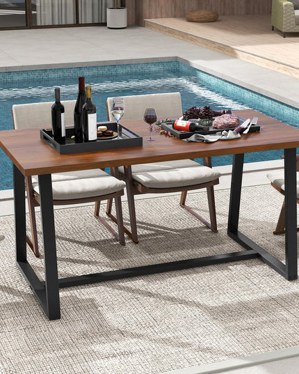 Giantex 63" Large Dining Table for 4-6
