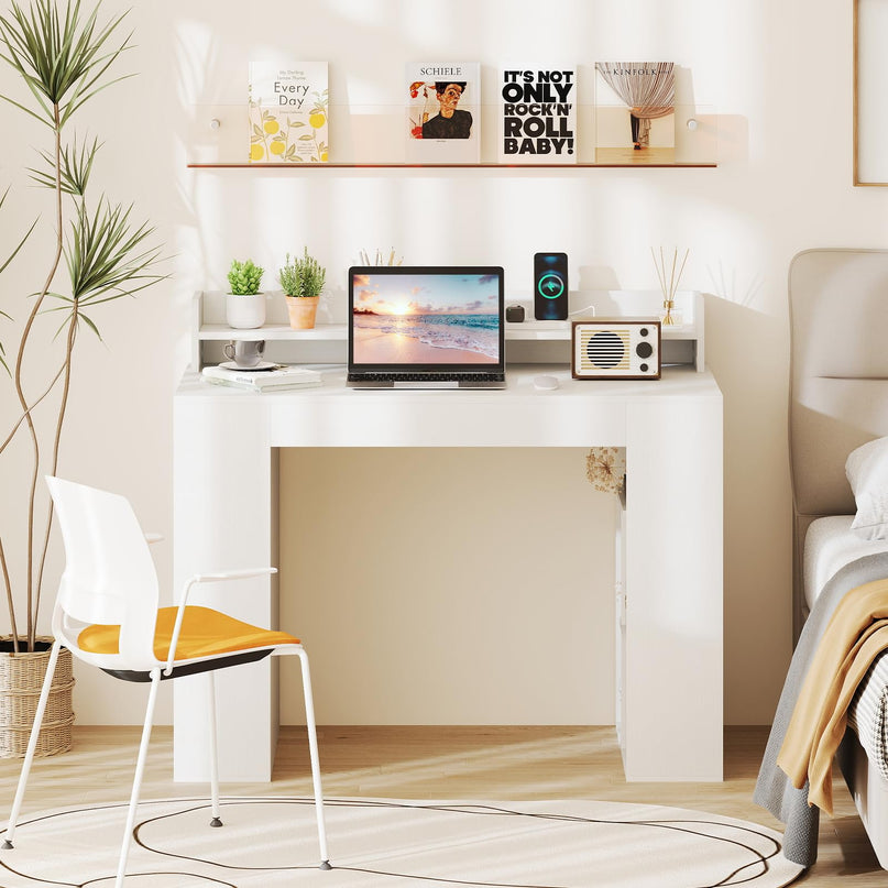 Giantex 43" Home Office Computer Desk with Charging Station