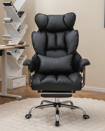 Giantex Office Desk Chair, High Back Executive Office Chair with Foot Rest and Lumbar Support