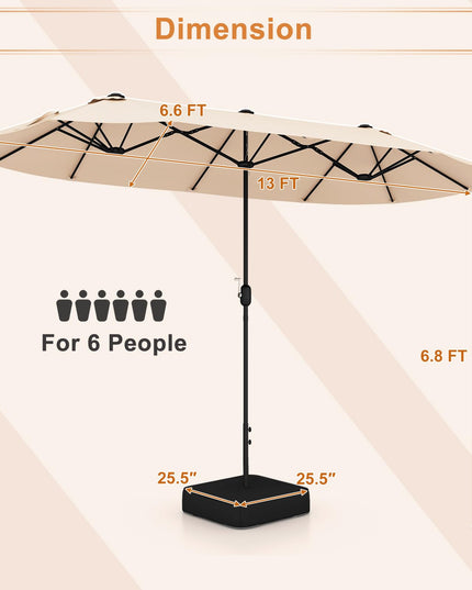 Giantex 13ft Large Patio Umbrella with Base