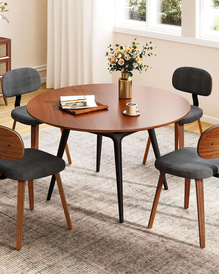 Giantex Chaises de cuisine en bois rembourrées en tissu chenille, lot de 2/4