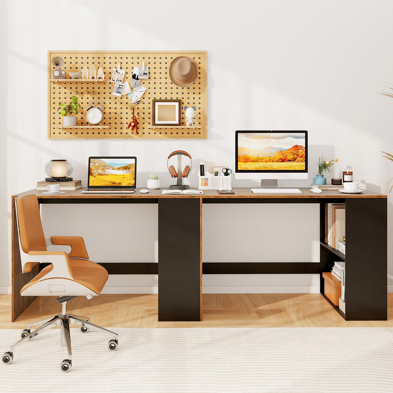 Giantex Petit Bureau avec Étagère pour Chambre à Coucher