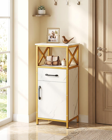 Giantex Bathroom Storage Cabinet with Drawer Single Door and Open Shelf