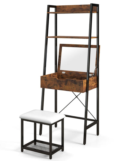 CHARMAID Ladder Vanity Desk Set