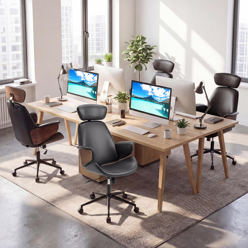 Giantex Ergonomic Office Chair with Headrest for Home Office & Study