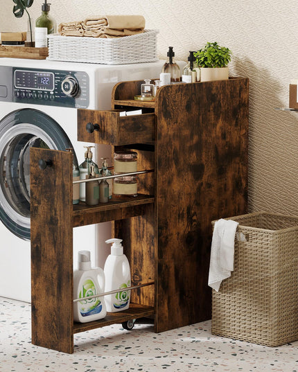Giantex Slim Bathroom Storage Cabinet Space-Saving Toilet Side Cabinet