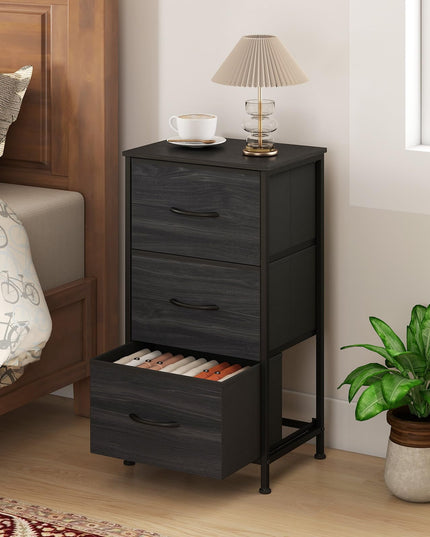 GIANTEX 3/4/5 Drawers Dresser Nightstand with Heavy-Duty Metal Frame (1/2)