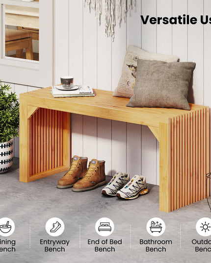 Giantex Modern Kitchen Table Bench for Dining Living Room Bedroom Bathroom Hallway Front Door End of Bed