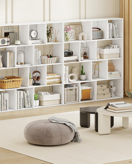 Giantex 4-Tier Modern Bookshelf with 12 Storage Compartments & 2 Anti-Tip Kits