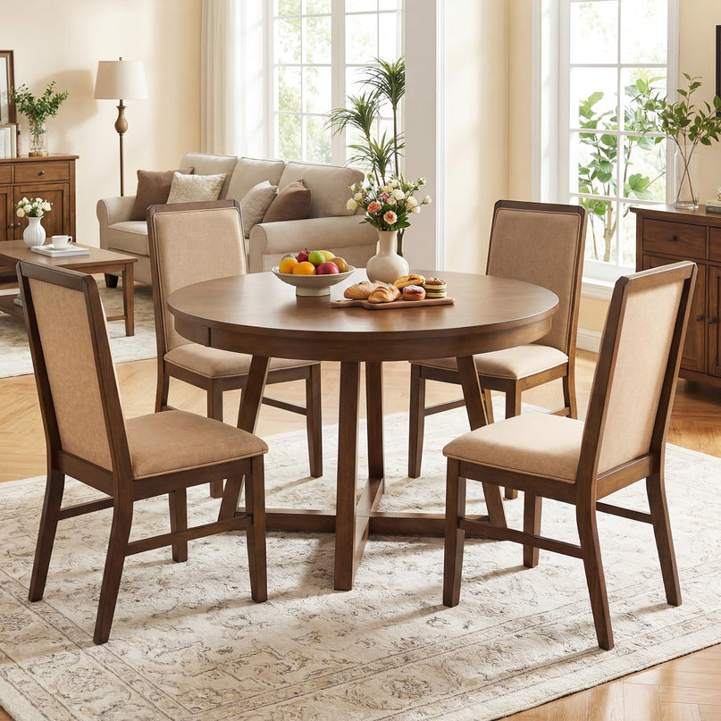 Giantex Upholstered Dining Chairs Set of 2/4 for Dining Room and Restaurant