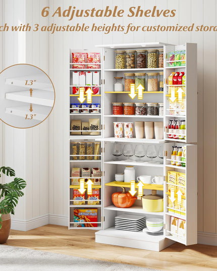 Giantex 65.5" Tall Kitchen Hutch w/8-Tier Storage Cabinet