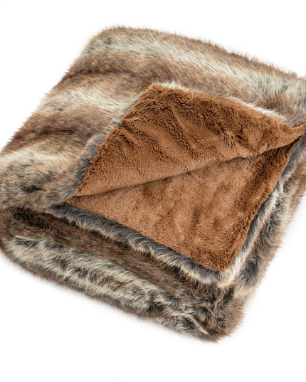 Giantex Faux Fur Throw Blanket Faux Fox Fur Blankets
