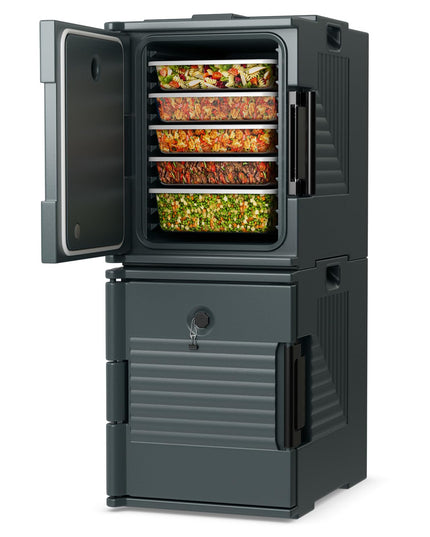 Giantex Hot Box Food Warmer - 95 Quart Front Loading Insulated Food Pan Carrier, for 6 Full Size Pans