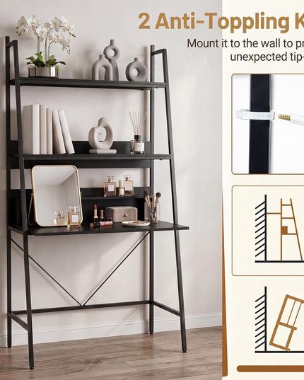 Giantex 3-Tier Ladder Computer Desk for Small Spaces