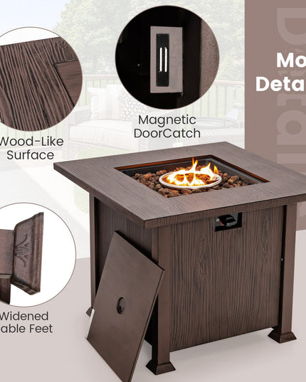 Giantex Gas Fire Pits for Outside - 32” Patio Fire Table