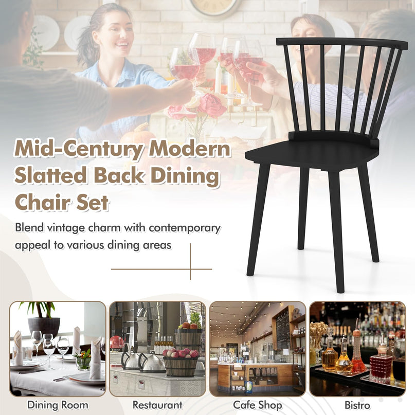 Giantex Windsor Dining Chairs Set of 2/4 for Home Living Room