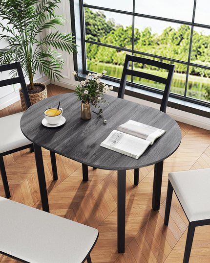 Giantex Table à manger ovale en bois de 43 pouces pour 2 à 4 personnes | Charge de 118 kg