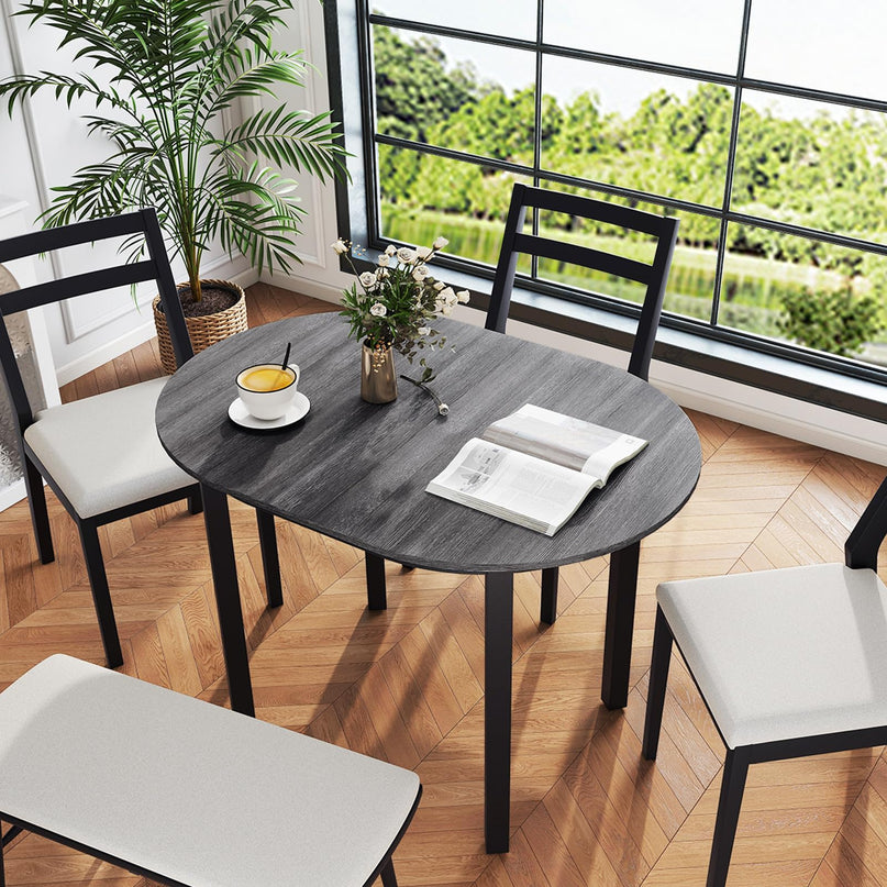 Giantex 43" Wooden Oval Dining Table for 2-4 People | Load 260 LBS