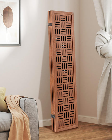 Giantex Room Divider - Folding Room Dividers with Carved Cutout Pattern & Solid Wood Frame