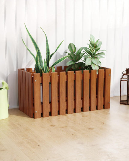 Giantex Slat Style Planter Box for Growing Vegetables Flowers Herbs