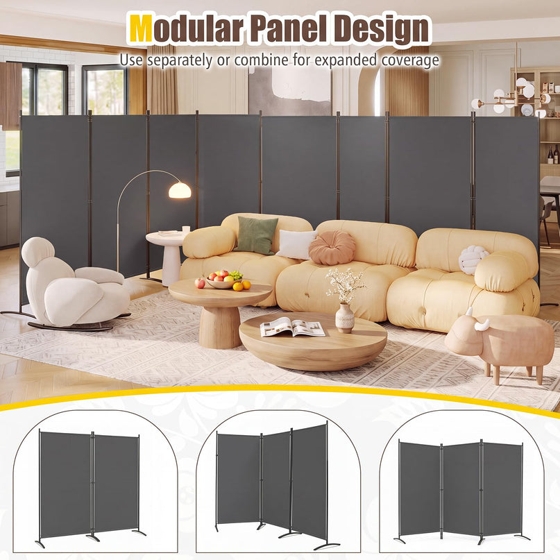 GIANTEX 4-Panel Room Divider Folding Privacy Screen(136" x 71")