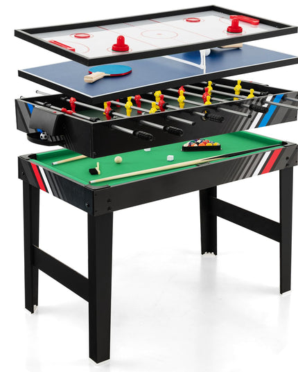 Giantex 4-in-1 Multi Game Table, 49 Inch Combination Game Tables with Adult Size Foosball Table