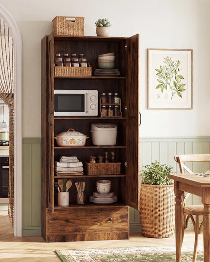Giantex 72" Tall Kitchen Pantry Cabinet for Dining Room Living Room Bathroom