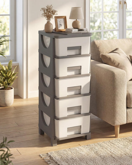 Giantex 5-Drawer/4-Drawer Plastic Storage Organizer with Drawers (1/2)