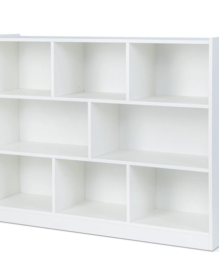 8 Cube Bookcase, Freestanding 3-Tier Open Bookshelf - Giantex