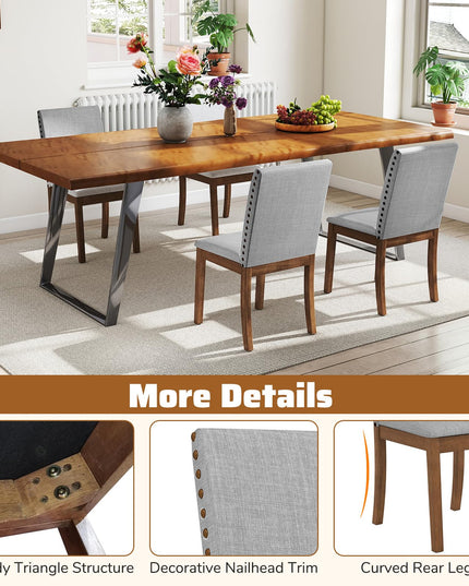 Giantex Upholstered Dining Chairs Set for Restaurant