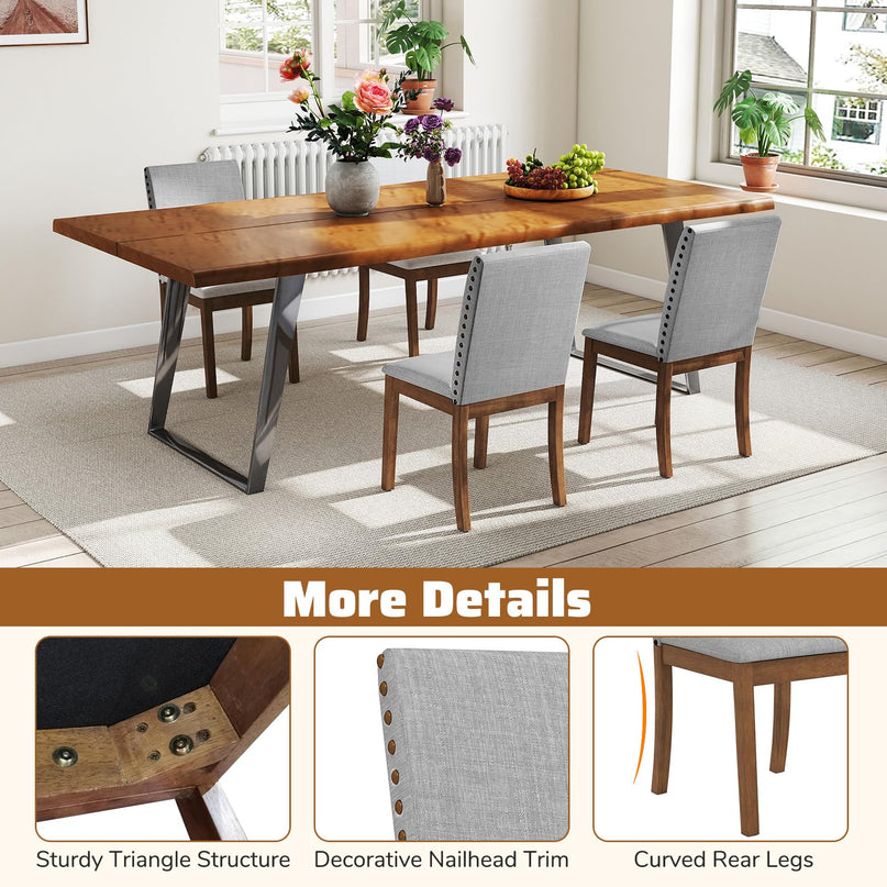 Giantex Upholstered Dining Chairs Set for Restaurant