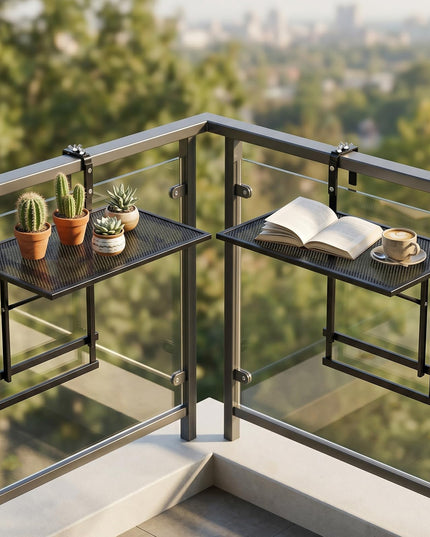 Giantex 48" Balcony Railing Table for Patio & Deck