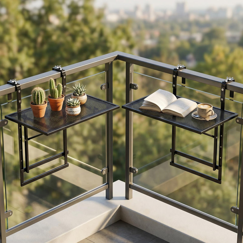 Giantex 48" Balcony Railing Table for Patio & Deck