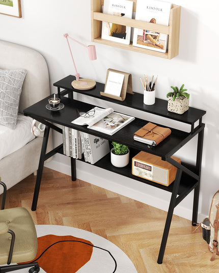 Giantex Compact Computer Desk for Small Spaces with Monitor Stand